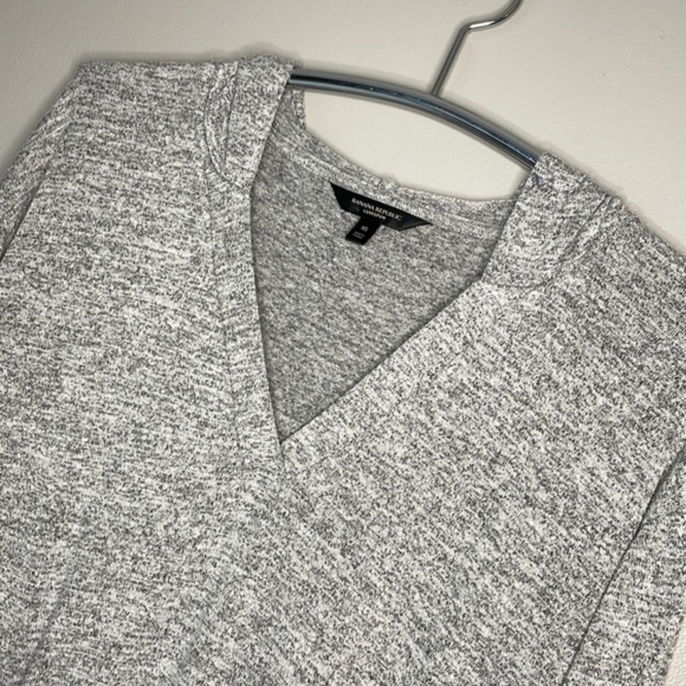 BANANA REPUBLIC | Women’s Gray BANANA REPUBLIC Hooded Long Sleeve Shirt Size XS - Picture 5 of 8